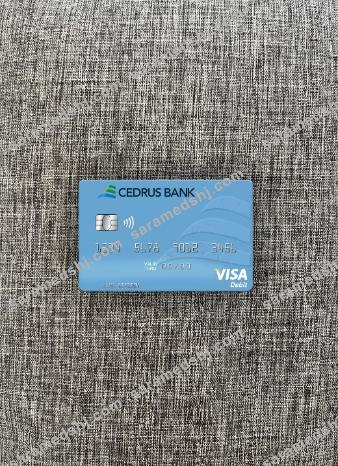 Lebanon Cedrus Bank visa debit card photolook front